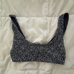 Roxy Black and White Polka Dot bikini top